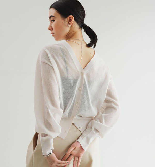 UNITED ARROWS green label relaxing「ビューティーネック2WAYカーデ ウォッシャブル」|カーディガン|NATURAL