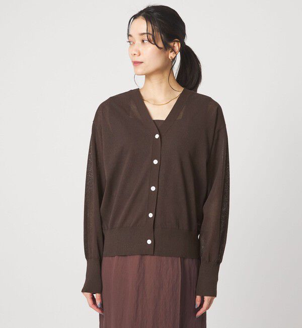 UNITED ARROWS green label relaxing「ビューティーネック2WAYカーデ ウォッシャブル」|カーディガン|