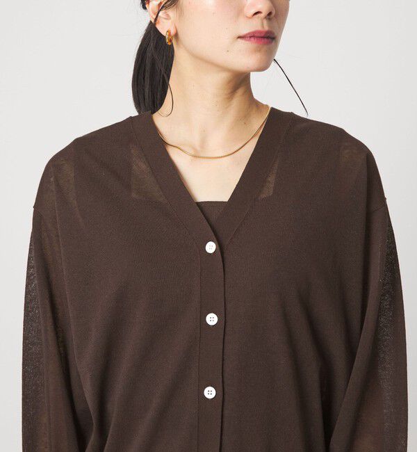 UNITED ARROWS green label relaxing「ビューティーネック2WAYカーデ ウォッシャブル」|カーディガン|