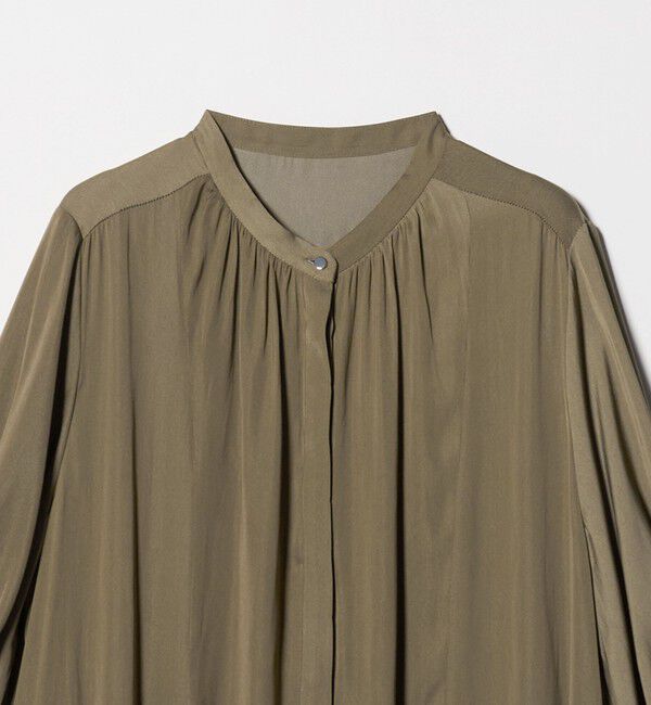 UNITED ARROWS green label relaxing「サテン ギャザー ショートスリーブ ワンピース 2」|ワンピース|