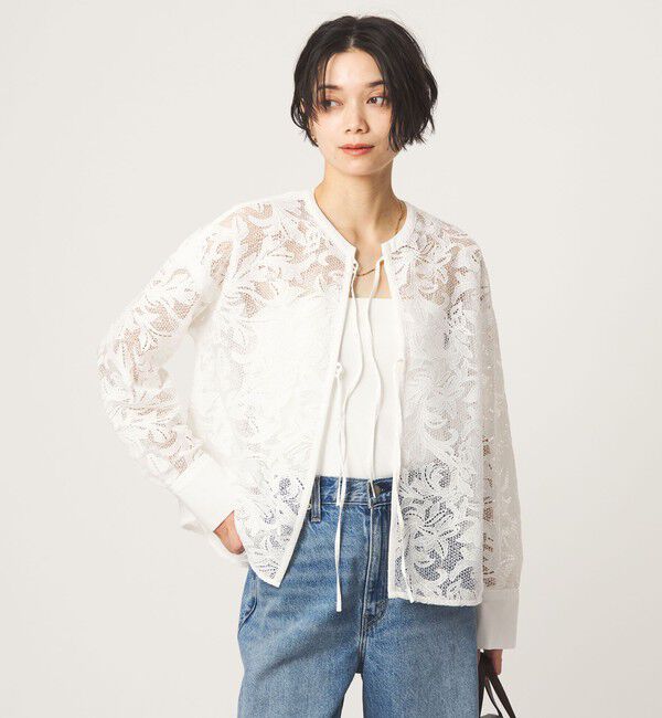 UNITED ARROWS green label relaxing「レース ハオリ ブラウス」|シャツ・ブラウス|