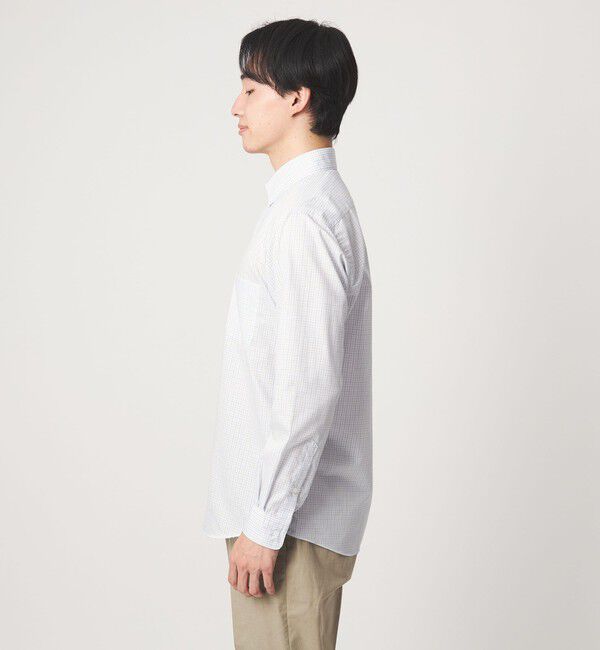 UNITED ARROWS green label relaxing「エブリット TC パナマ チェック スナップ ボタンダウン シャツ -イージーアイロン・通気性-」|シャツ・ブラウス|