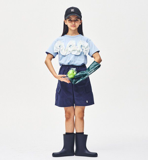 UNITED ARROWS green label relaxing「【スタメンシリーズ】フリル Tシャツ / キッズ  100cm-160cm」|Tシャツ・カットソー|LT.BLUE