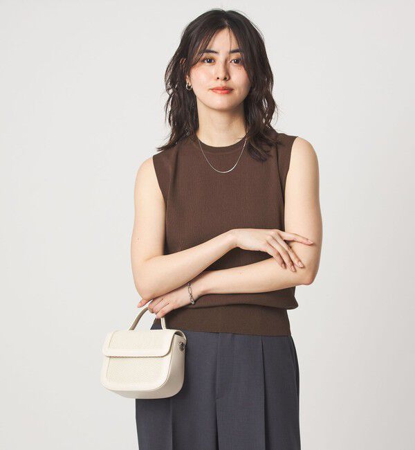 UNITED ARROWS green label relaxing「ブライトシアー ノースリーブ ニット」|ニット・セーター|