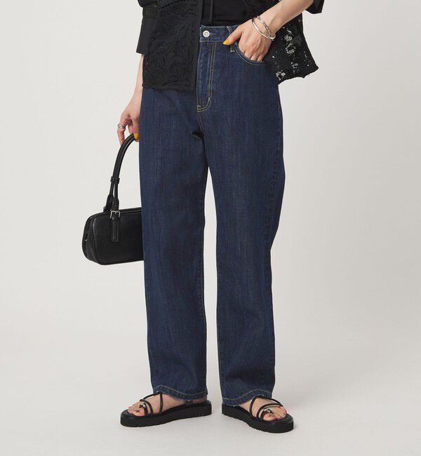 UNITED ARROWS green label relaxing「［size SHORT/TALLあり］ストレート デニム パンツ」|デニム|NAVY