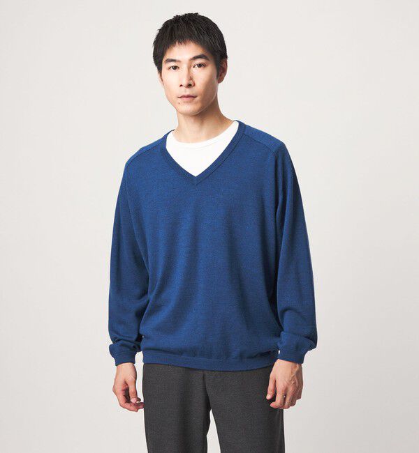 UNITED ARROWS green label relaxing「ウール サドル Vネック ニット」|ニット・セーター|