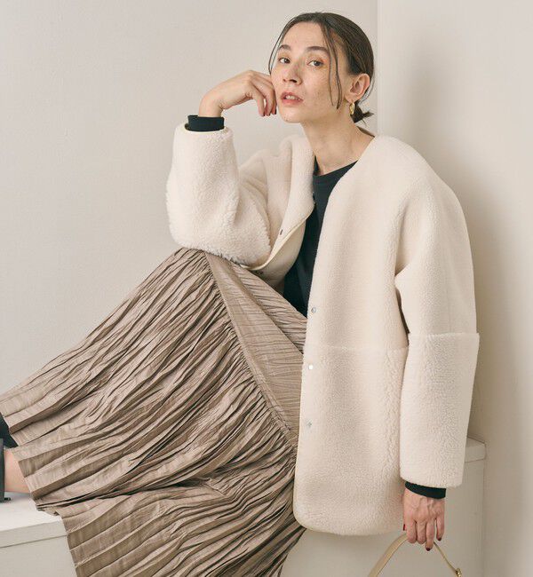 BEAUTY&YOUTH UNITED ARROWS「【WEB限定】ボア&times;フェイクムートン リバーシブルジャケット 」|その他|