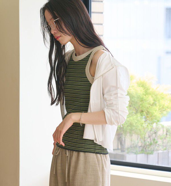 BEAUTY&YOUTH UNITED ARROWS「【WEB限定 Wardrobe DAILY MINIMAL】フードジップパーカー UVカット 接触冷感 ウォッシャブル」|パーカー|WHITE