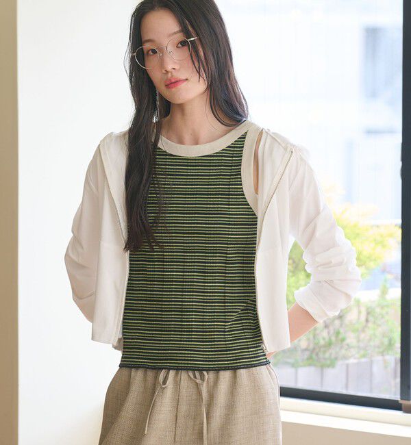 BEAUTY&YOUTH UNITED ARROWS「【WEB限定 Wardrobe DAILY MINIMAL】フードジップパーカー UVカット 接触冷感 ウォッシャブル」|パーカー|