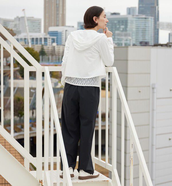 BEAUTY&YOUTH UNITED ARROWS「【WEB限定 Wardrobe DAILY MINIMAL】フードジップパーカー UVカット 接触冷感 ウォッシャブル」|パーカー|