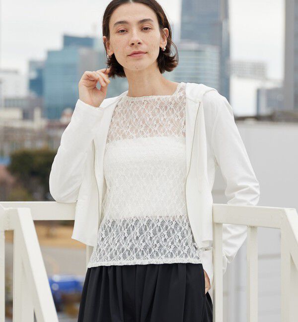 BEAUTY&YOUTH UNITED ARROWS「【WEB限定 Wardrobe DAILY MINIMAL】フードジップパーカー UVカット 接触冷感 ウォッシャブル」|パーカー|