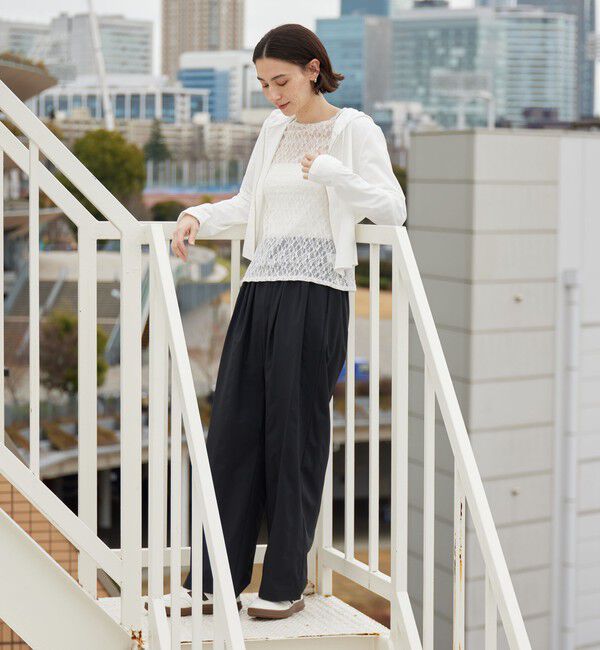 BEAUTY&YOUTH UNITED ARROWS「【WEB限定 Wardrobe DAILY MINIMAL】フードジップパーカー UVカット 接触冷感 ウォッシャブル」|パーカー|