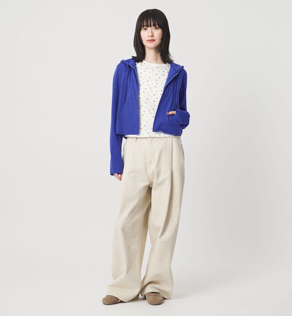 BEAUTY&YOUTH UNITED ARROWS「【WEB限定 Wardrobe DAILY MINIMAL】フードジップパーカー UVカット 接触冷感 ウォッシャブル」|パーカー|