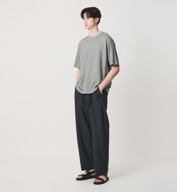BEAUTY&YOUTH UNITED ARROWS「リネン テクスチャード クルーネック Tシャツ」|Tシャツ・カットソー|
