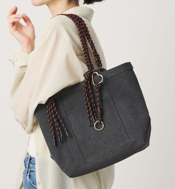 BEAUTY&YOUTH UNITED ARROWS「パラコード キャンバス チャーム トートバッグ」|トートバッグ|BLACK