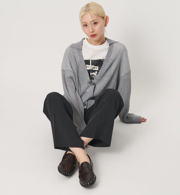 BEAUTY&YOUTH UNITED ARROWS「レザーライク エンボス ギャザー ローファー」|ローファー|