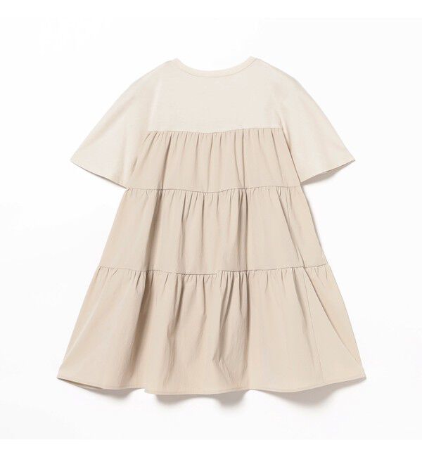 Demi-Luxe BEAMS 「【UVカット】コンビ ティアード プルオーバー」|シャツ・ブラウス|