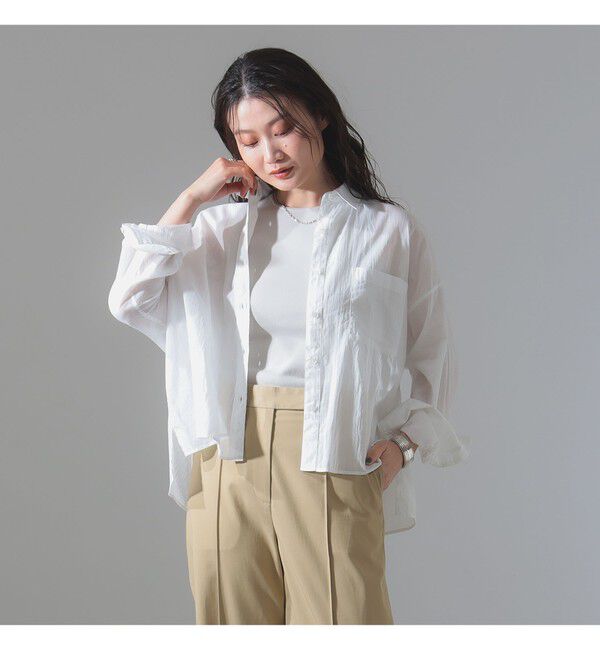 Demi-Luxe BEAMS 「KHADI オーバー ショート シャツ」|シャツ・ブラウス|