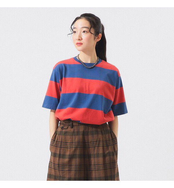BEAMSBOY「【別注】WAREHOUSE & CO. / ボーダー Tシャツ」|Tシャツ・カットソー|NAVY RED