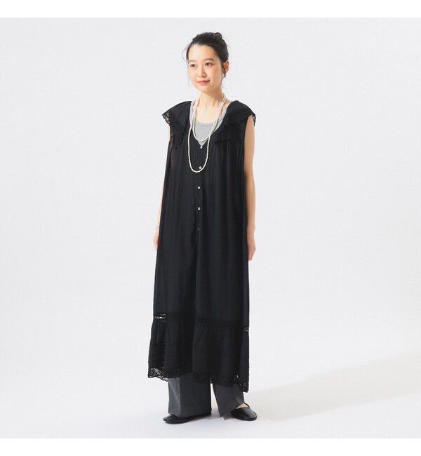 BEAMSBOY「ヴィンテージ レース ワンピース」|ワンピース|BLACK