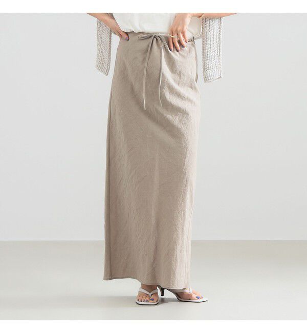 Demi-Luxe BEAMS 「コットンラミー バイアス スカート」|スカート|BEIGE