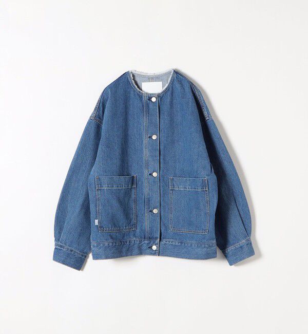 SHIPS any「《一部予約》SHIPS any: ノーカラー デニム ブルゾン［SHIPS any DENIM］」|デニムジャケット|