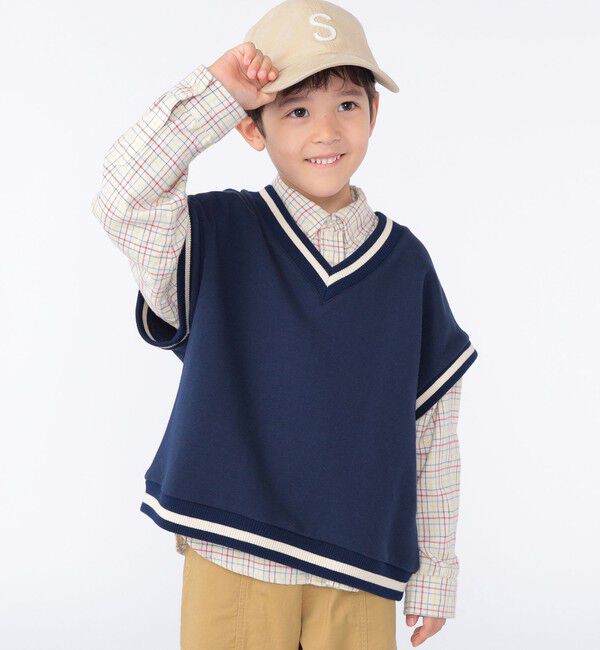 SHIPS KIDS「SHIPS KIDS:100～130cm / ネル チェック ボタンダウン シャツ」|シャツ・ブラウス|