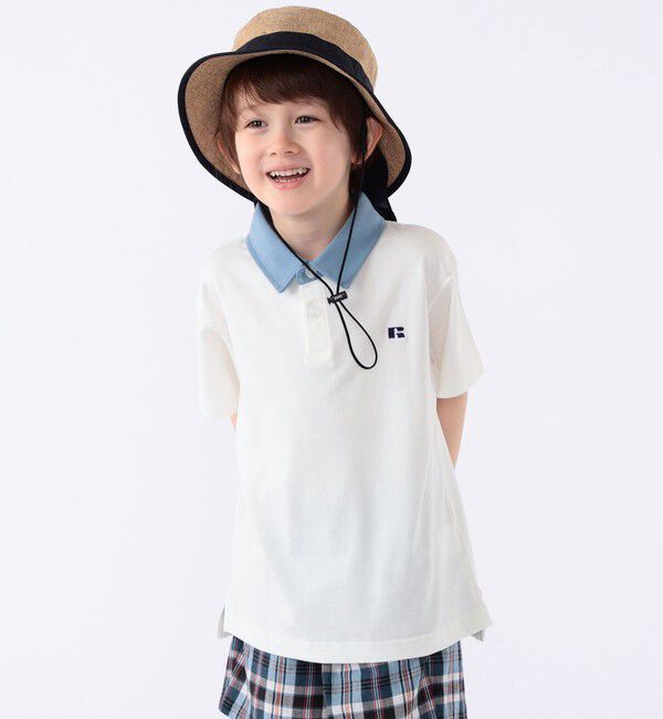 SHIPS KIDS「RUSSELL ATHLETIC:【SHIPS KIDS別注】100～130cm / ポロシャツ」|ポロシャツ|ホワイト系