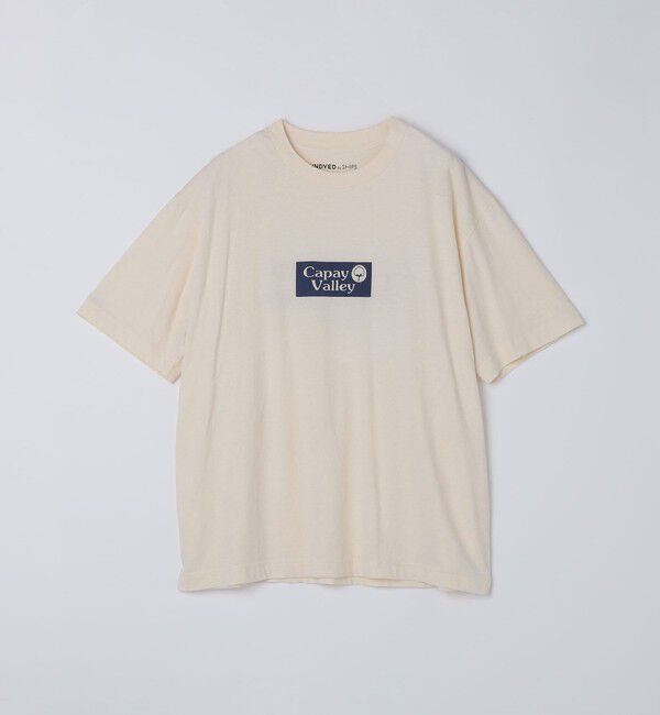 SHIPS「SHIPS: UNDYED オーガニック プリント Tシャツ」|Tシャツ・カットソー|オフホワイト