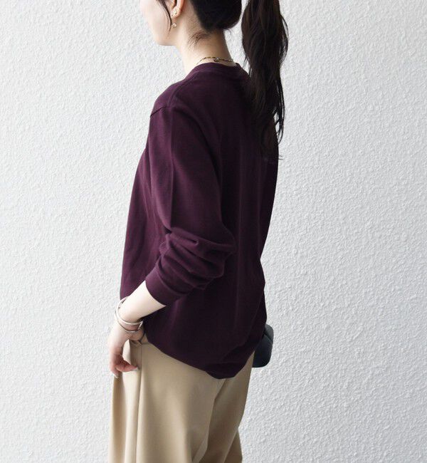 SHIPS any「《追加予約》【SHIPS any別注】LACOSTE:〈洗濯機可能〉ピケ クルーネック ロンT 26AW」|Tシャツ・カットソー|