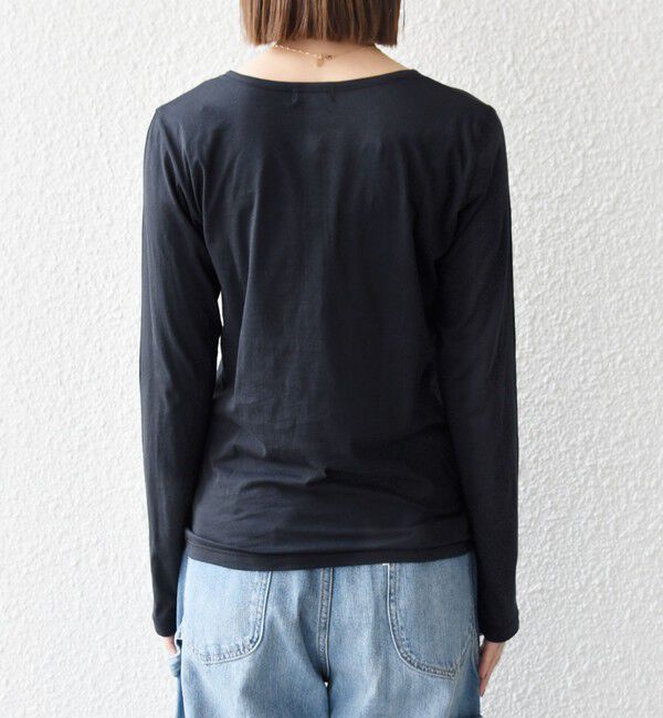 SHIPS any「SHIPS any:〈手洗い可能〉シアー コットン ヘンリーネック プルオーバー」|Tシャツ・カットソー|