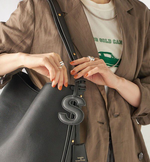 SHIPS for women「【WEB限定】George Cinq:イニシャル チャーム（ブラック）」|チャーム・キーホルダー|S