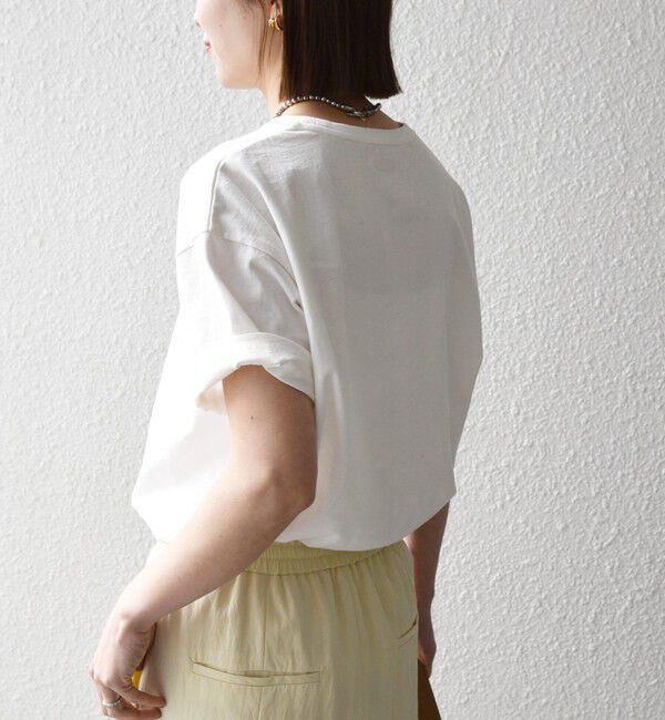 SHIPS any「【SHIPS any別注】La Hutte:〈洗濯機可能〉デザイン ロゴ プリント TEE 26SS」|Tシャツ・カットソー|