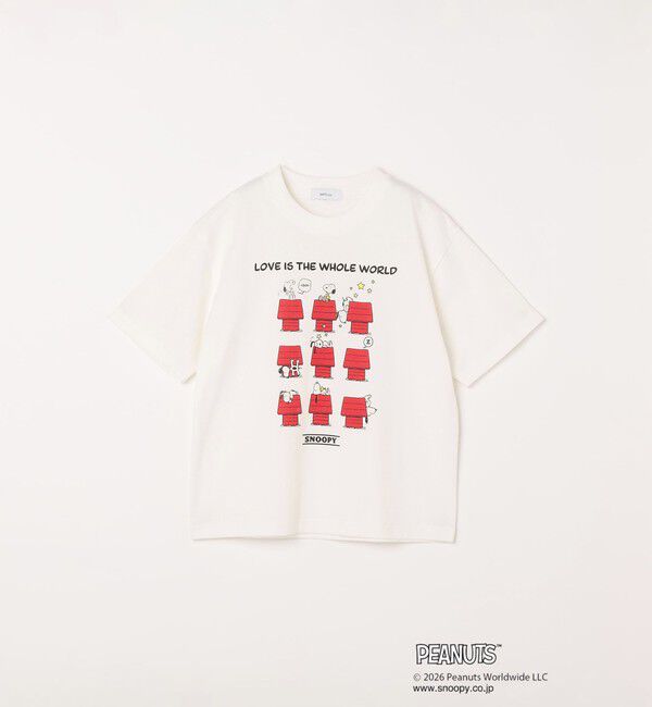 SHIPS any「SHIPS any: SNOOPY コラボ グラフィック プリント Tシャツ<KIDS>◇」|Tシャツ・カットソー|ホワイト