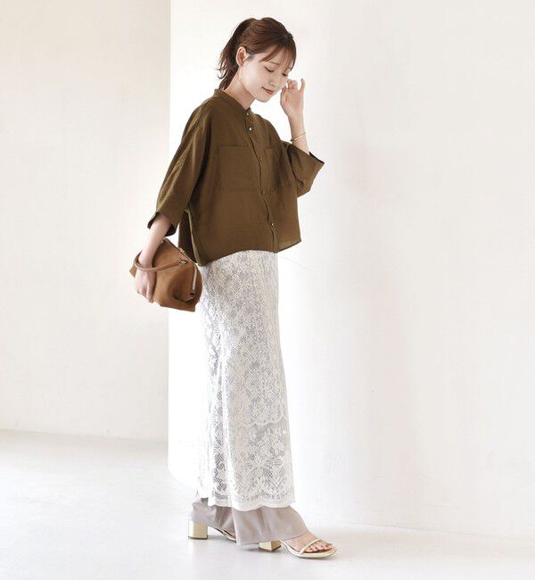 SHIPS for women「〈手洗い可〉NEW シルク混 シアー 羽織 シャツ」|シャツ・ブラウス|