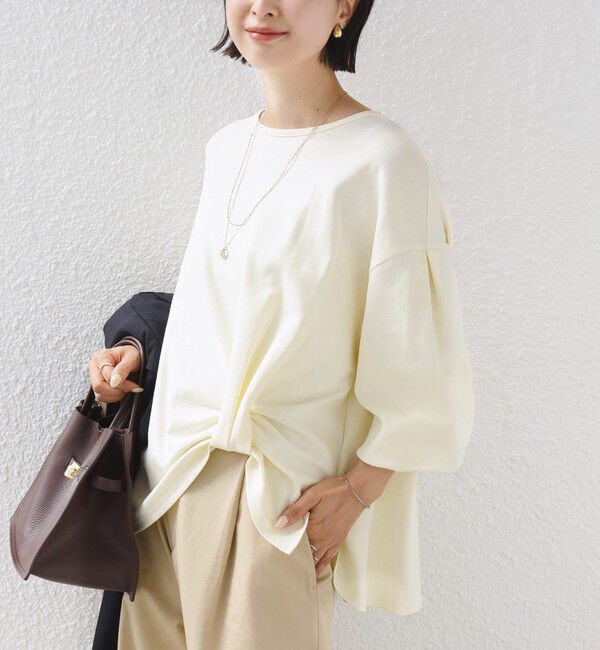 SHIPS for women「《予約》【WEB限定】〈手洗い可能〉裾 ツイスト デザイン ポンチ ロング スリーブ プルオーバー」|プルオーバー|
