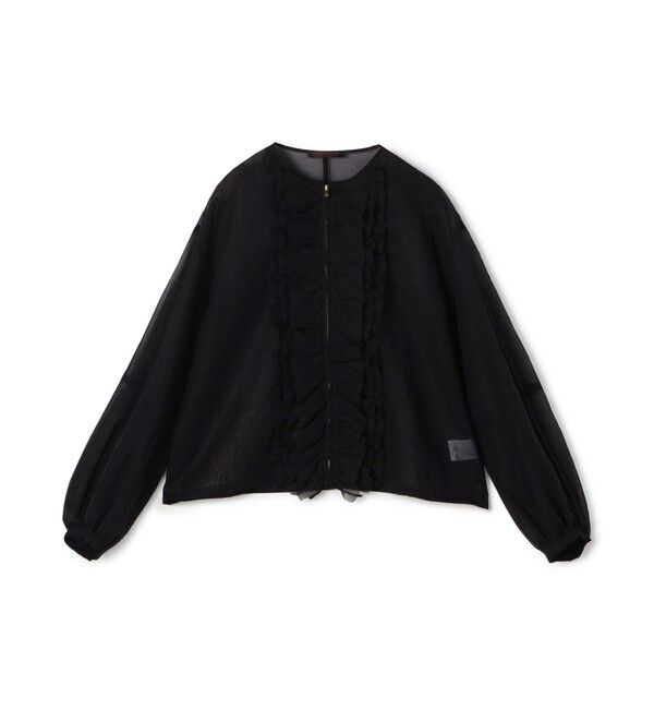 TOMORROWLAND collection「ルコットンオーガンジー ジップアップブラウス」|シャツ・ブラウス|69 ネイビー