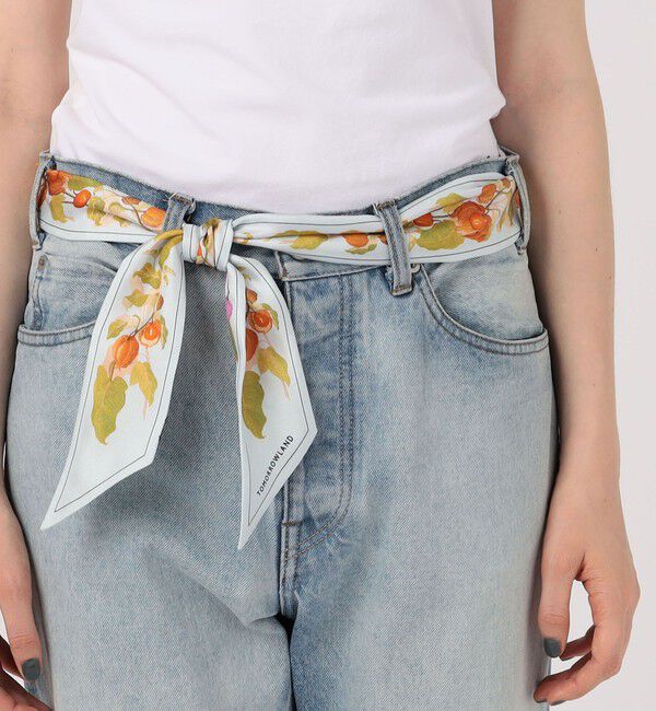 TOMORROWLAND GOODS「ATELIER TOMORROW AUTUMN FLOWER BANDEAU シルクスカーフ」|バンダナ・スカーフ|