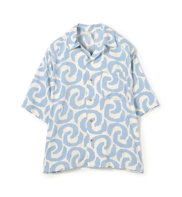 TOMORROWLAND BUYING WEAR「【別注】m's braque レーヨンオープンカラー ハーフスリーブシャツ」|シャツ・ブラウス|64 ブルー系