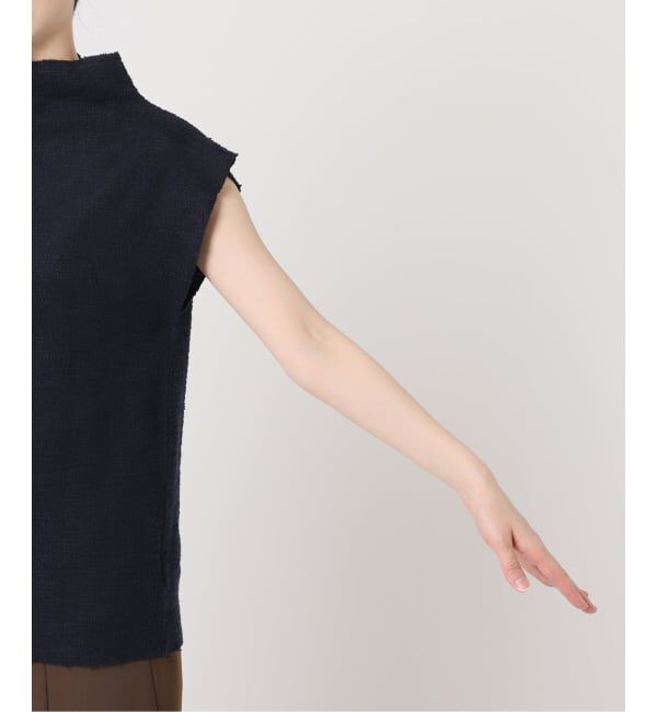  「TWEED CUT STAND NECK TOPS：カットソー」|Tシャツ・カットソー|