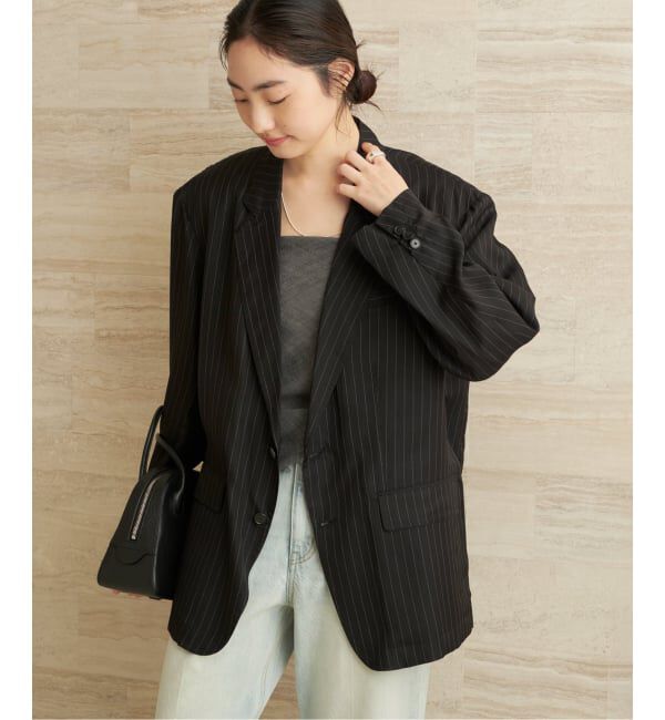 Plage「JANE SMITH / ジェーンスミス WASHED CUPRO OVERSIZED 2B ジャケット」|テーラードジャケット|