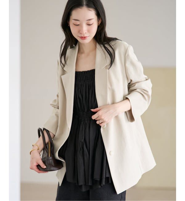 Plage「sandy linen 混 ジャケット」|テーラードジャケット|