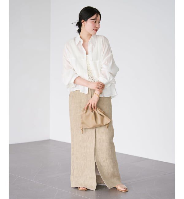 Plage「《追加》RAMIE LYOCELL CROPPED シャツ 3」|シャツ・ブラウス|