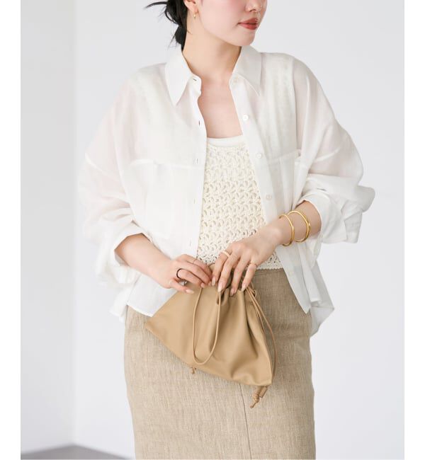 Plage「《追加》RAMIE LYOCELL CROPPED シャツ 3」|シャツ・ブラウス|
