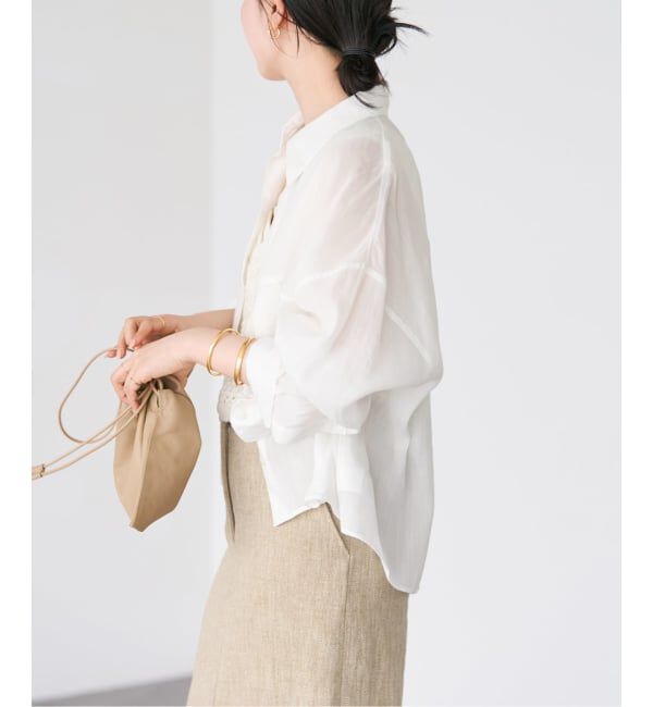 Plage「《追加》RAMIE LYOCELL CROPPED シャツ 3」|シャツ・ブラウス|