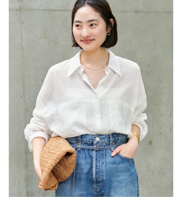 Plage「《追加》RAMIE LYOCELL CROPPED シャツ 3」|シャツ・ブラウス|
