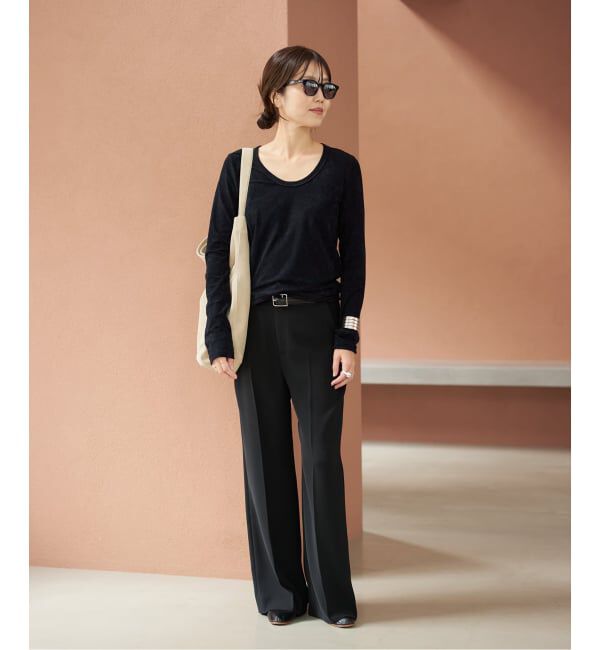 Plage「《WEB限定追加予約》washable straight パンツ 7」|スラックス|