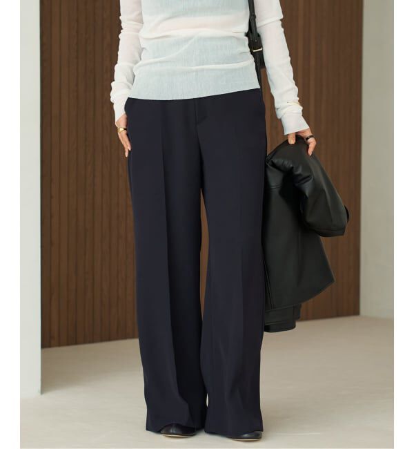 Plage「《WEB限定追加予約》washable straight パンツ 7」|スラックス|
