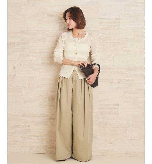 Plage「《WEB限定追加予約》R&rsquo;IAM Super wide CHINO パンツ 5」|チノ|
