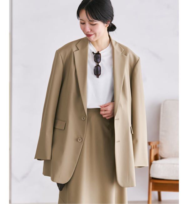 Plage「Masculine Oversized ジャケット」|テーラードジャケット|ベージュ